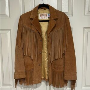 Schott NYC Western Tan Suede Jacket